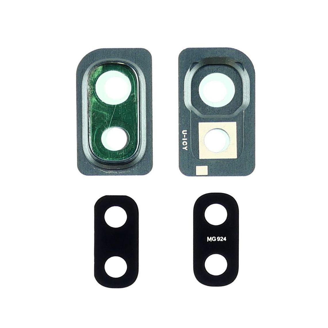 Скло камери для Samsung A105 Galaxy A10 (2019) в рамці синій, фото 1