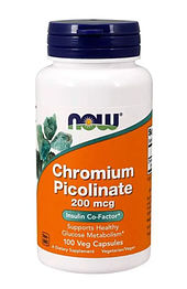 Chromium Picolinate 200 мкг Now Foods 100 капсул