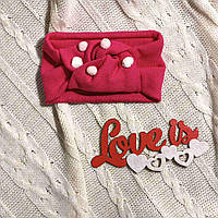 Пов'язка нарядна 42-52 в рубчик рожева