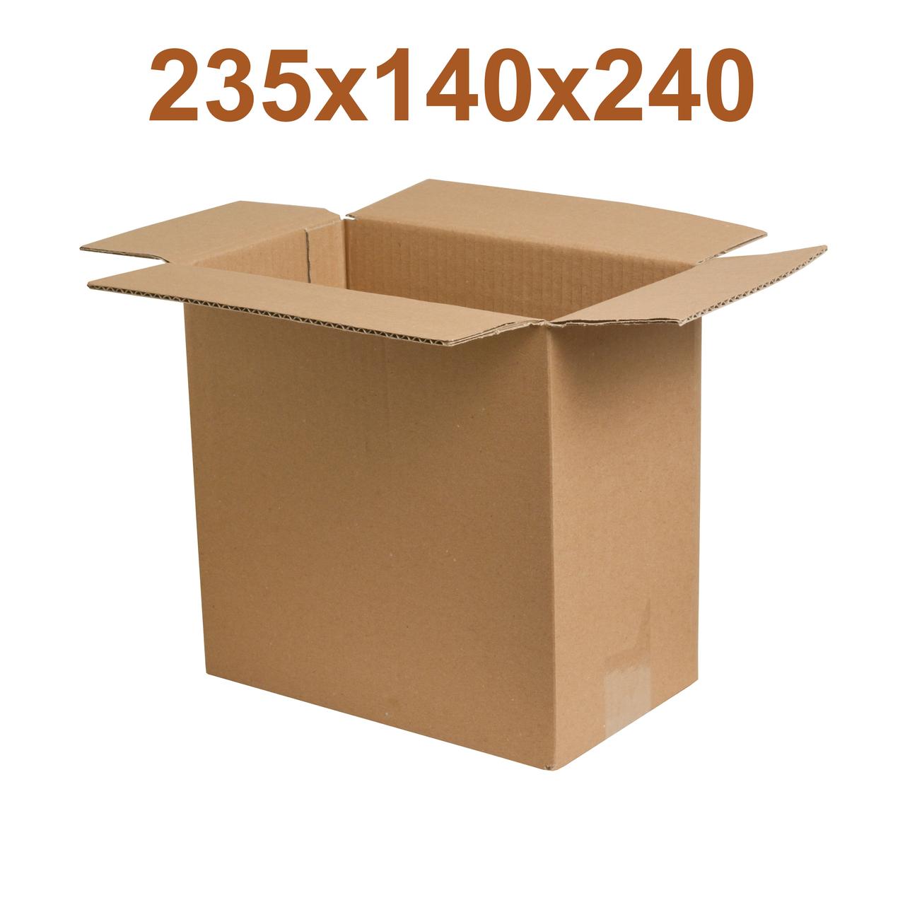 Гофроящик 235х140х240  бурий