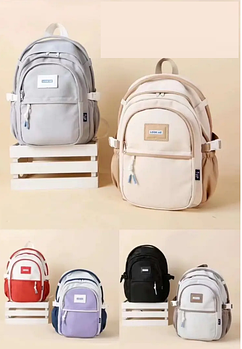 Рюкзак спортивний шкільний міський 47*30 см на блискавці з кишенею в різних кольорах Zhenya