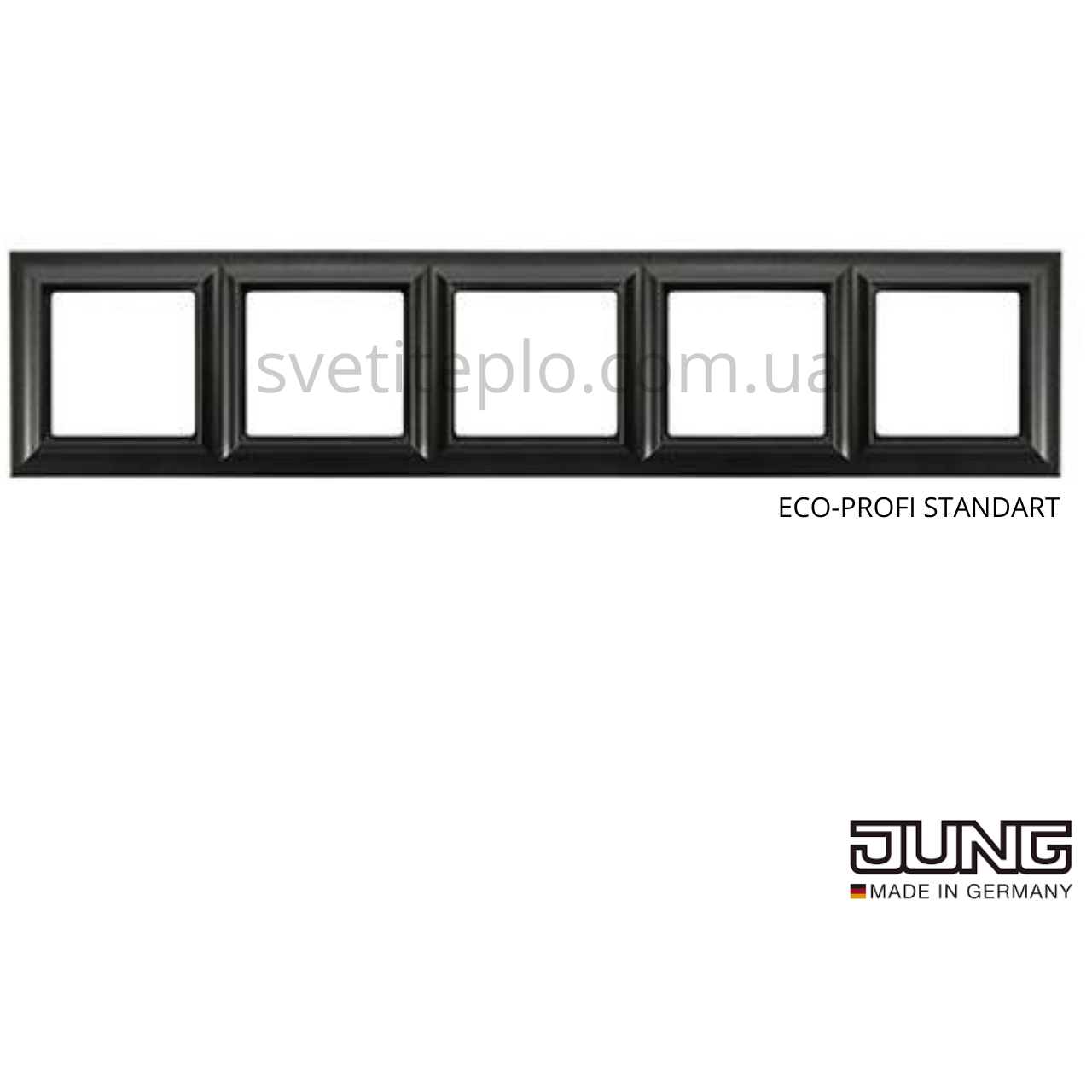 Рамка Eco-Profi Standart JUNG 5-містна чорна матова