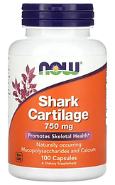 Shark Cartilage 750 мг Now Foods 100 капсул