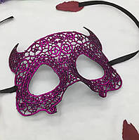 Маскарадна маска святкова one size рожевий