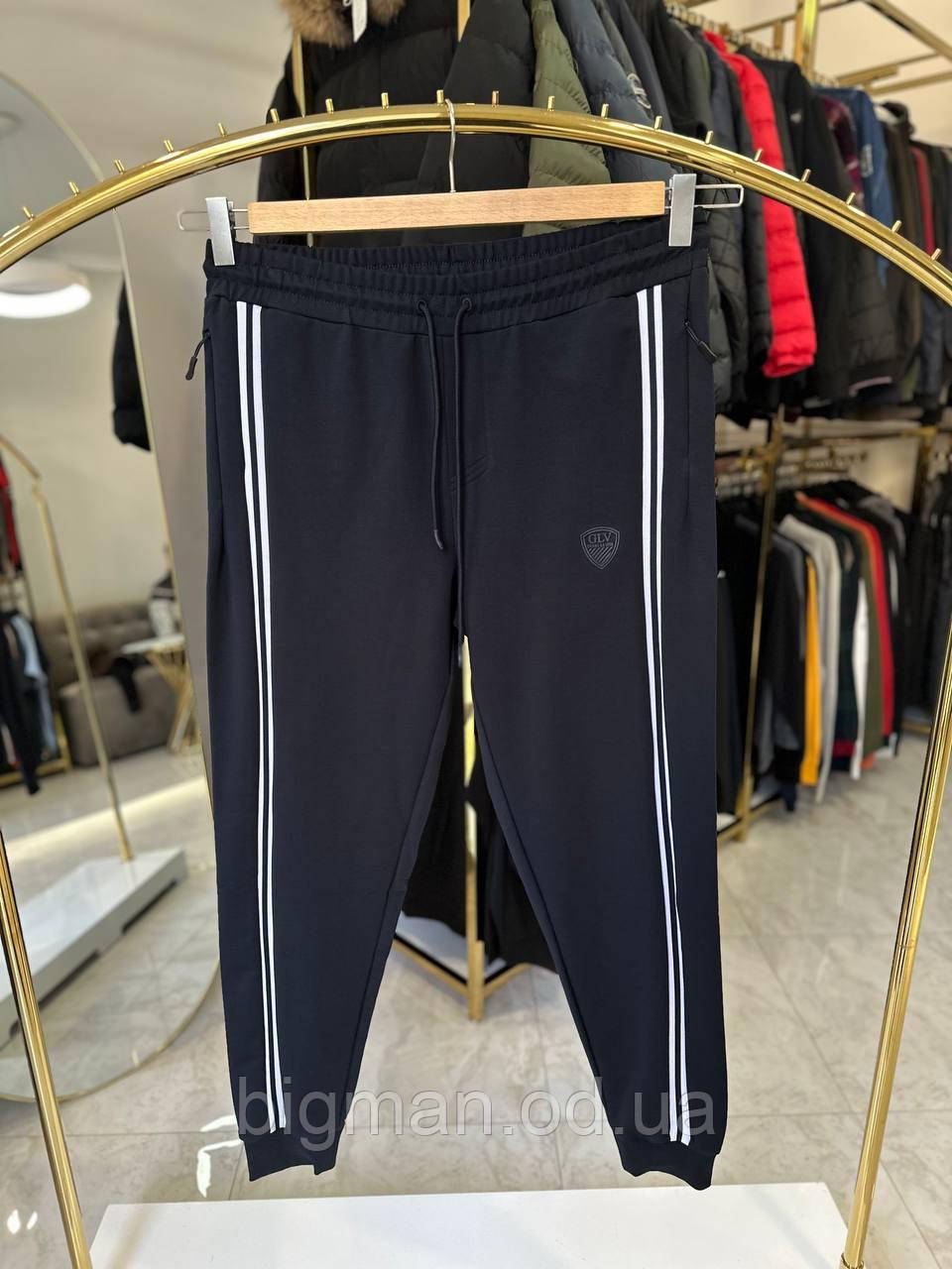 Спортивні штани на манжетах еластик La Vita 5135 (батал) 3-7XL т-сині