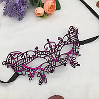 Ажурна маска на обличчя one size рожевий