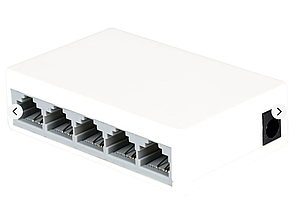 Комутатор Dashmag Netlink 5 портів Fast Ethernet некерований компактний з кріпленням на стіну
