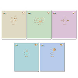 Зошит YES Gold Miffy А5, 24 листи в клітку, преміум якість, стильний дизайн, щільна обкладинка