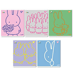 Зошит YES Miffy А5, 12 аркушів, лінія, преміум якість, стильний дизайн, червоні поля