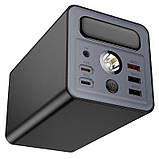 УМБ портативне зарядне Power Bank HOCO J138 60000mAh 3USB, 2Type-C, QC, чорний, фото 3