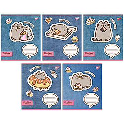 Зошит YES Pusheen Snack Time А5, 12 аркушів, лінія, картонна обкладинка, 170 г/м2