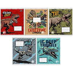 Зошит YES Jurassic World А5, 12 аркушів, лінія, картонна обкладинка, 170 г/м2