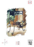 Кований мангал невеликого розміру ручної роботи