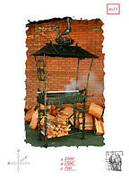 Кований мангал ручної роботи з дахом