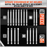 Набір біт для викрутки та шуруповерта 208шт sdy-94272, фото 4