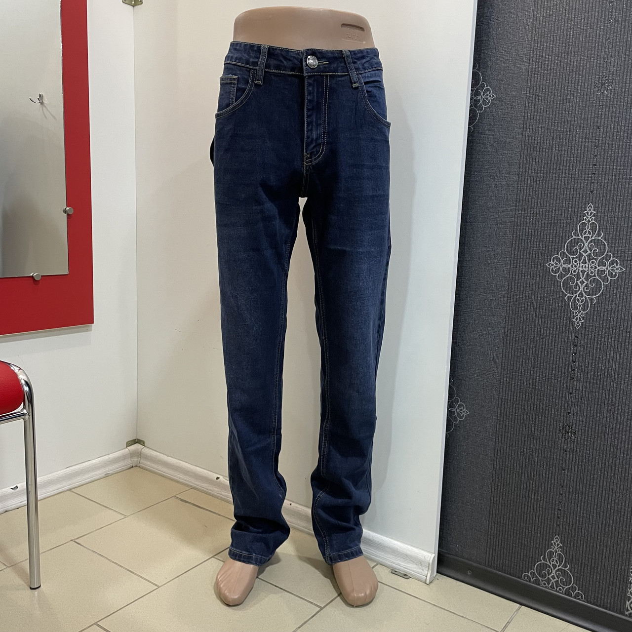 Джинси Feerars чоловічі прямі класика стрейч 33 темно сині, фото 1