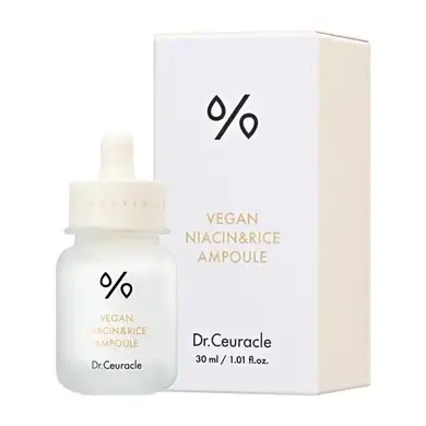 Ампульна сироватка для вирівнювання тону з ніацинамідом Dr.Ceuracle Vegan NIACIN&RICE Ampoule, 30 мл, фото 1