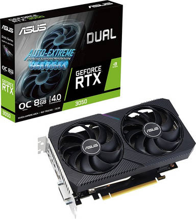 Відеокарта GF RTX 3050 8GB GDDR6 Dual OC V2 Asus (DUAL-RTX3050-O8G-V2), фото 1