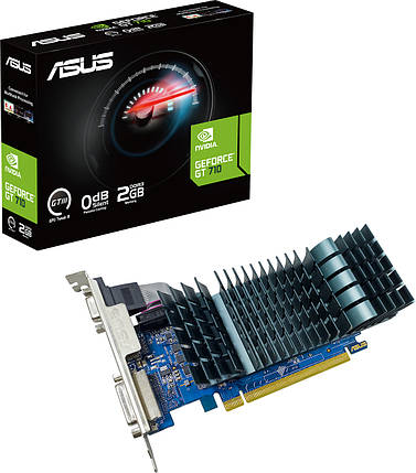 Відеокарта GF GT 710 2GB GDDR5 Evo Asus (GT710-SL-2GD5-BRK-EVO), фото 1