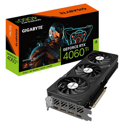 Відеокарта GF RTX 4060 Ti 16GB GDDR6 Gaming OC Gigabyte (GV-N406TGAMING OC-16GD), фото 1