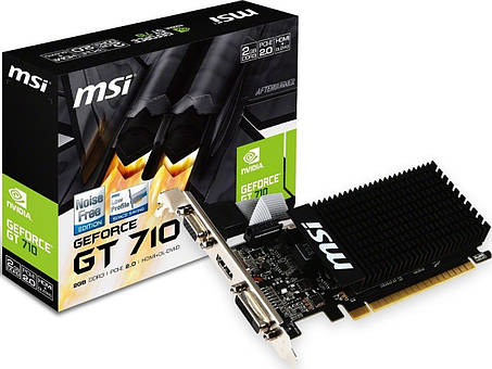 Відеокарта GF GT 710 2GB GDDR3 MSI (GT 710 2GD3H LP), фото 1