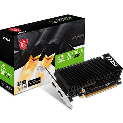 Відеокарта GF GT 1030 4GB GDDR4 LP OC MSI (GeForce GT 1030 4GHD4 LP OC), фото 1