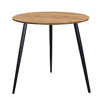 Стіл обідній Modern lite 3L black дсп h18 дуб золотий d800 мм (Новий Стиль ТМ)