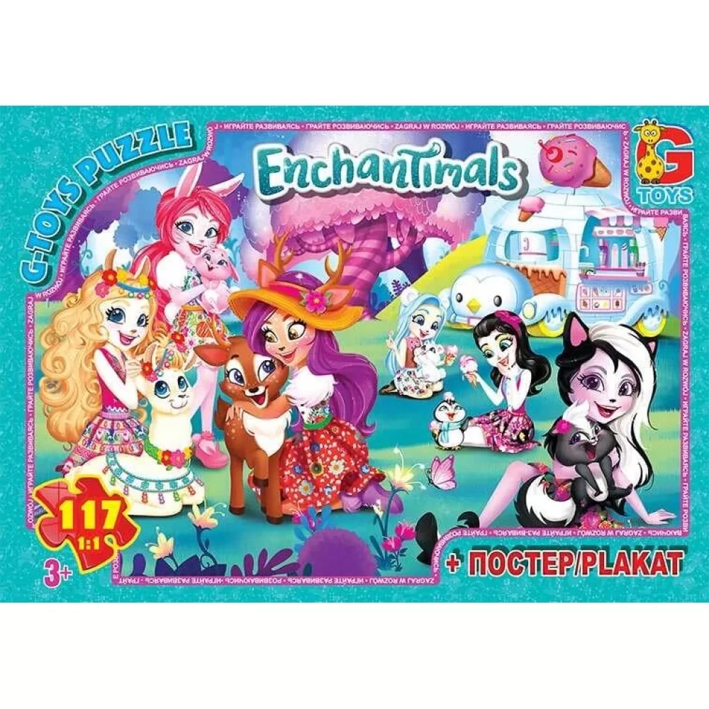 Пазли 117 елементів "G Toys" "Enchantimals" EA 205 + постер