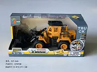 Іграшка. Спецтехніка. Навантажувач з ковшем, що рухається, і платформою, що обертається. 22х8х9 см. Екскаватор