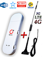 Мобільний модем 4G LTE 3G Wi-Fi роутер Olax F90 USB (KS, VD, Life) + антена 4G на 7db магніт