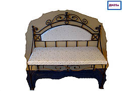 Банкетка з м'якою спинкою кована - ДН22 80 см