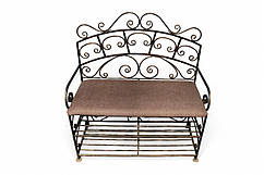 Банкетка - диванчик в передпокій з полками під взуття ДМ21б