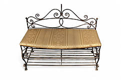 Банкетка в передпокій кована з полицею для взуття ДН31