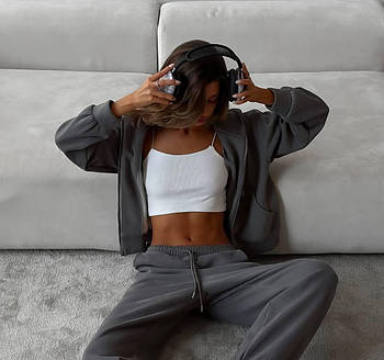 Жіночий спортивний костюм з тринитки вільного крою (Норма)