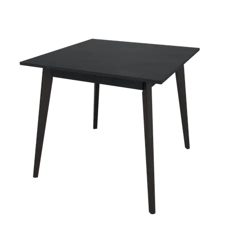 Стіл квадратний нерозкладний Neman БОН 780х780, колір вугільний камінь / венге, фото 1