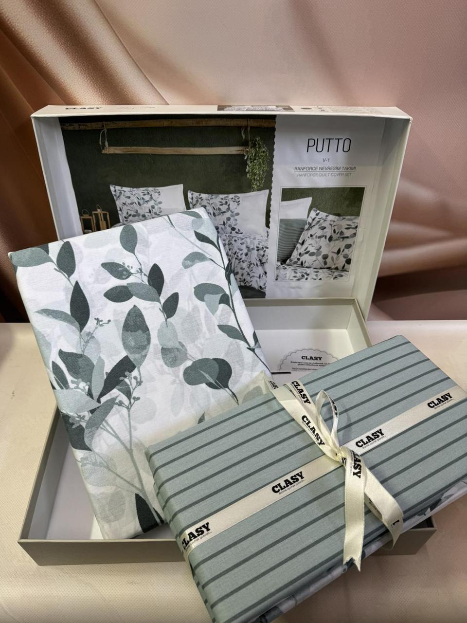 Постільна білизна ранфорс люкс євро розмір 200 на 220 см Clasy Putto, фото 1