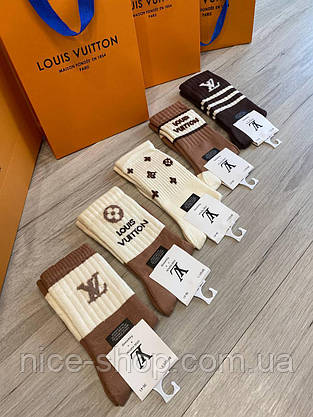 Шкарпетки Louis Vuitton теплі кашемір, фото 3