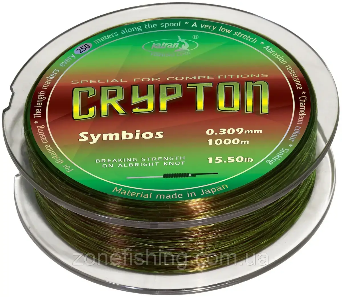 Волосінь Katran Crypton Symbios 1000m (neon/brown) 0.309mm 15.5lb/7.03kg