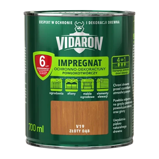 V19 700 мл VIDARON IMPREGNAT золотий дуб, фото 1