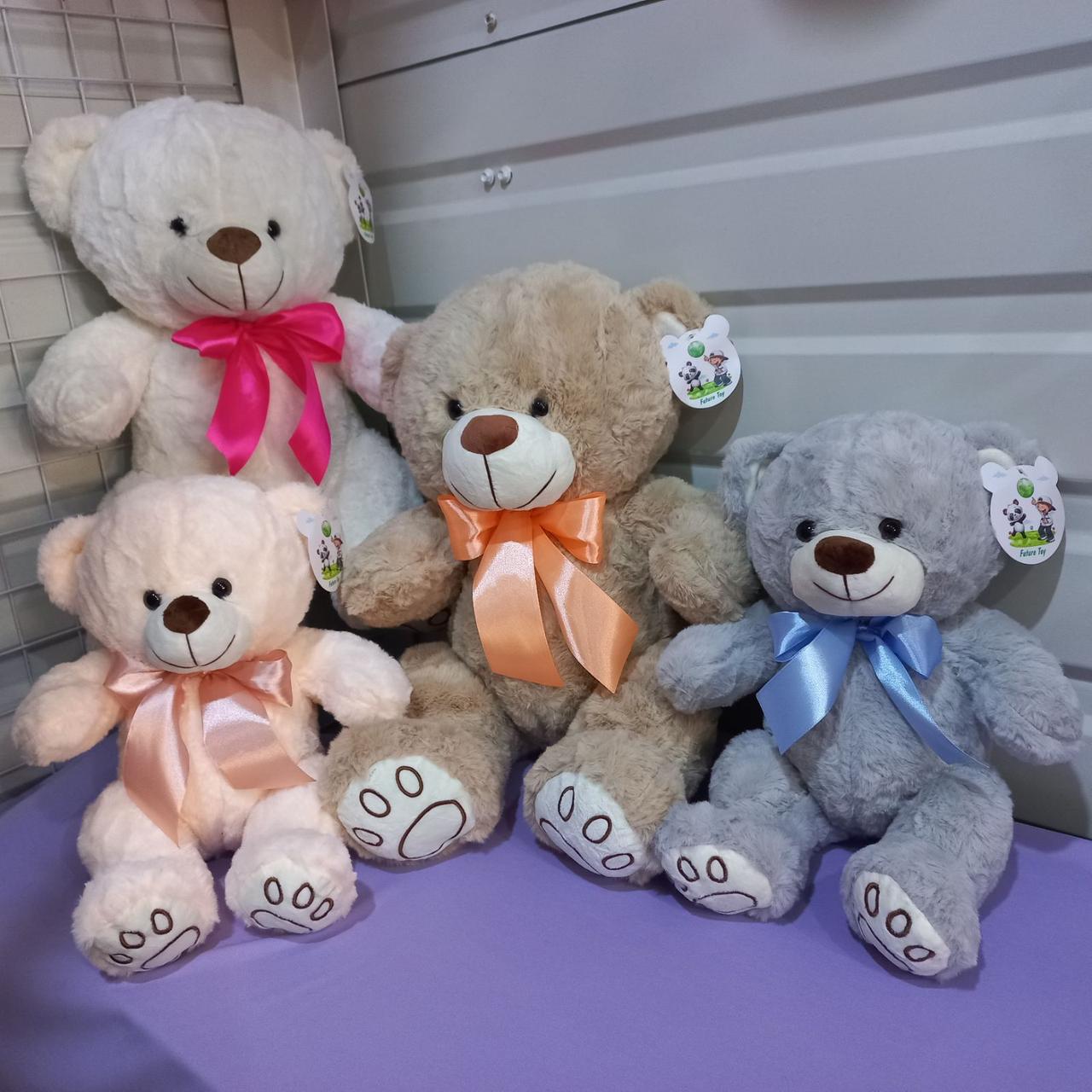 М'яка іграшка Ведмедик з бантиком розмір 90 см (48+42), фото 1