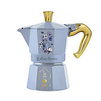 Гейзерна кавоварка Bialetti Moka Express X Bridgerton на 3 чашки для кави з алюмінію для газової плити на три порції мока