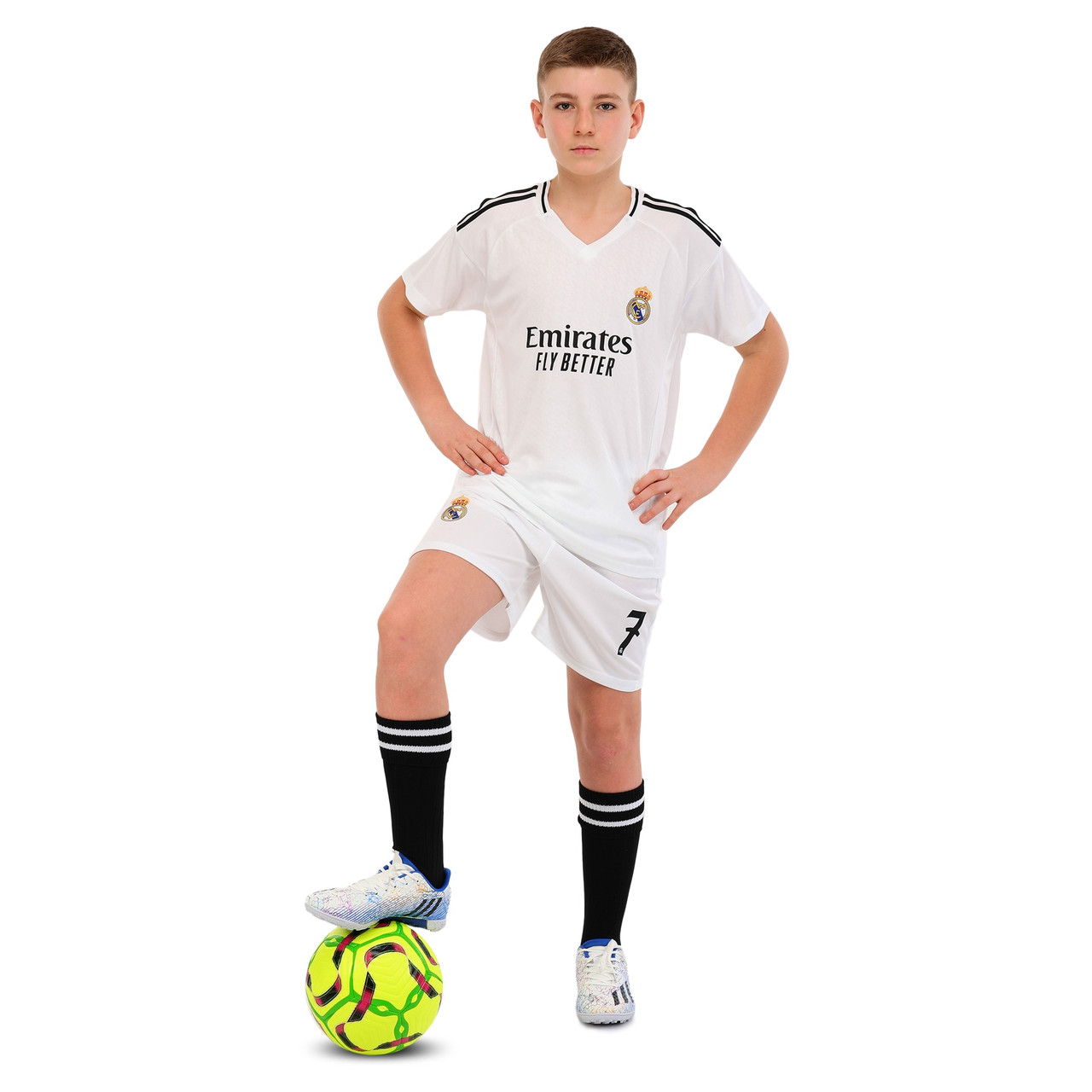 Дитяча футбольна форма REAL MADRID VINI JR 7 SP-Sport CO-4635 білий