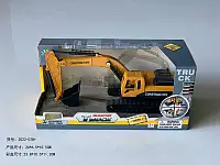 Іграшка. Спецтехніка. Навантажувач з ковшем, що рухається, і платформою, що обертається. 26х6,5х10,5 см. Екскаватор