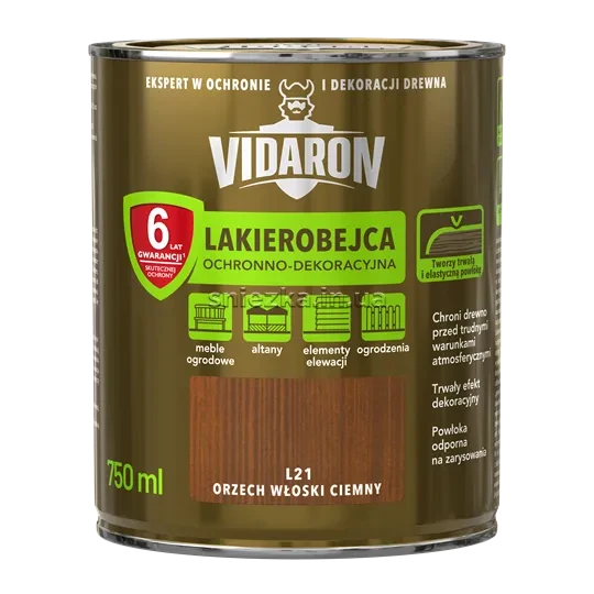 L21 750мл VIDARON LAKIEROBEJCA темний грецький горіх, фото 1