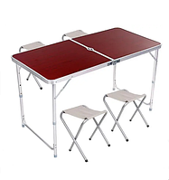 Туристический раскладной столик для пикника, стол со стульями походной для кемпинга, раскладной стол-чемодан