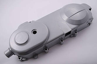 Кришка варіатора на китайський 4T скутер 139QMB (довга, 12 колесо) QT-6А GY6 50 (срібляста) MotoTech