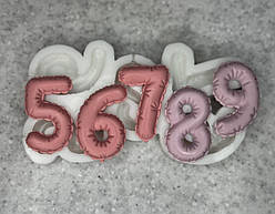 Силіконовий молд для шоколаду, зефіру, карамелі і т.д. "Цифри - повітряні кульки 5.6.7.8.9"