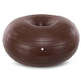 Фітбол м'яч для балансу Пончик сатин BLOOM Коричневий (діаметр 45 см) LB7053-01, фото 7