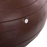 Фітбол м'яч для балансу Пончик сатин BLOOM Коричневий (діаметр 45 см) LB7053-01, фото 4
