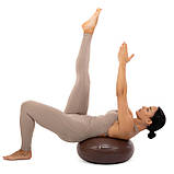 Фітбол м'яч для балансу Пончик сатин BLOOM Коричневий (діаметр 45 см) LB7053-01, фото 3